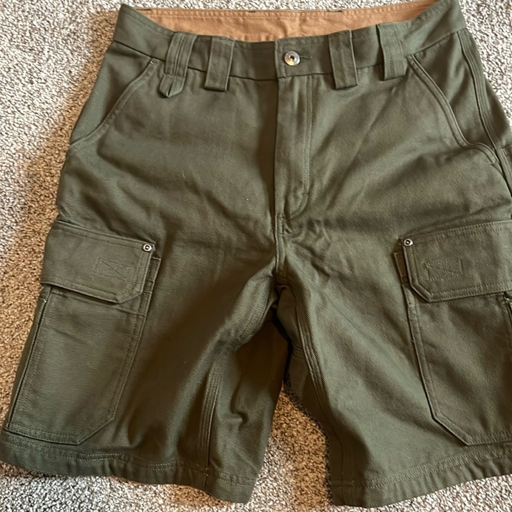 Duluth Trading Co Green Cargo Shorts